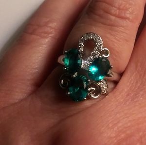 Stunning 925 Sterling Silver Aquamarine Ring